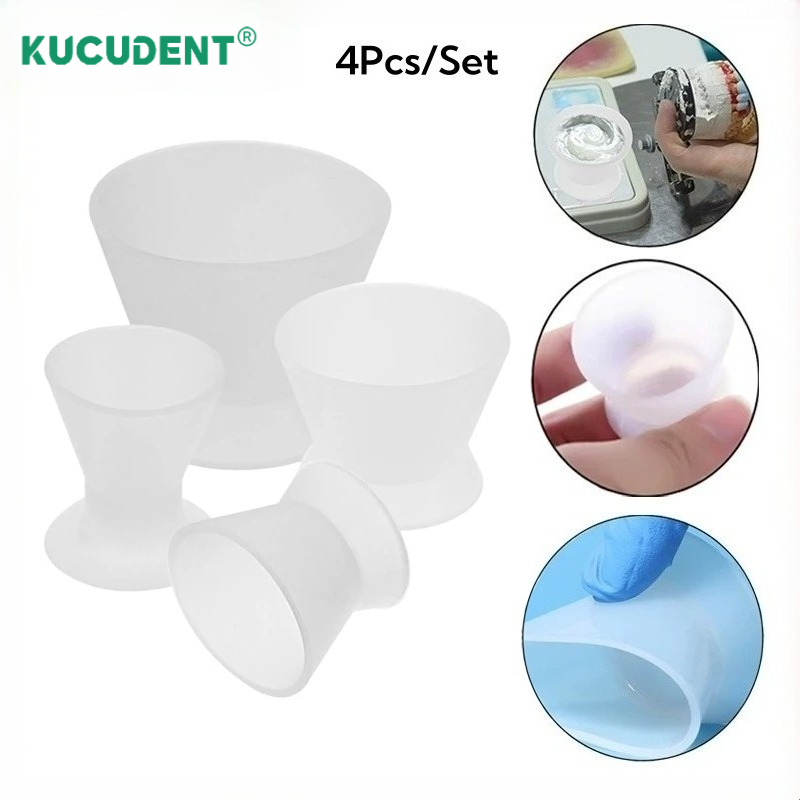 Mixing Cup Silicone - Conjunto de 4 Peças de Copos