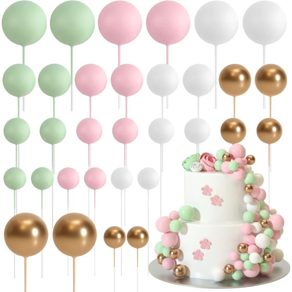 Gold Foil Flakes - 20 unidades de bolas decorativas para
