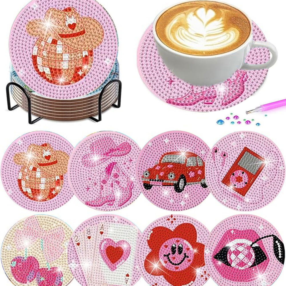 Conjunto de 8 Porta-Copos de P - Resin Craft Kit avaliação e preço