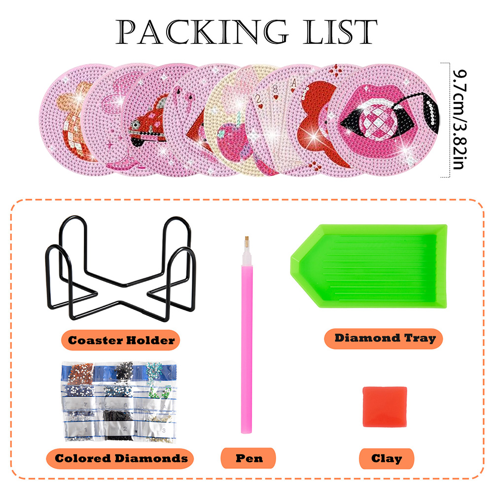 Conjunto de 8 Porta-Copos de P - Resin Craft Kit avaliação e preço
